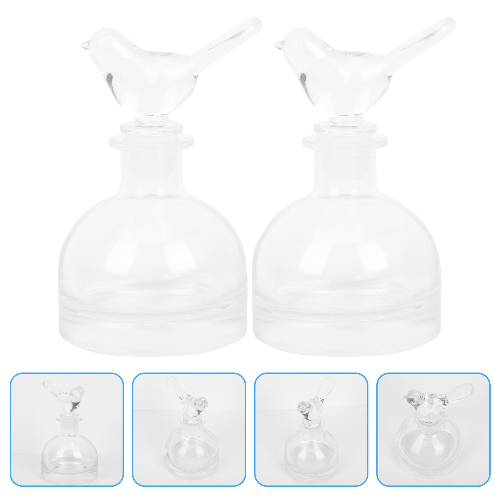Home Fragrance Premium - 2 botellas de vidrio para perfume,