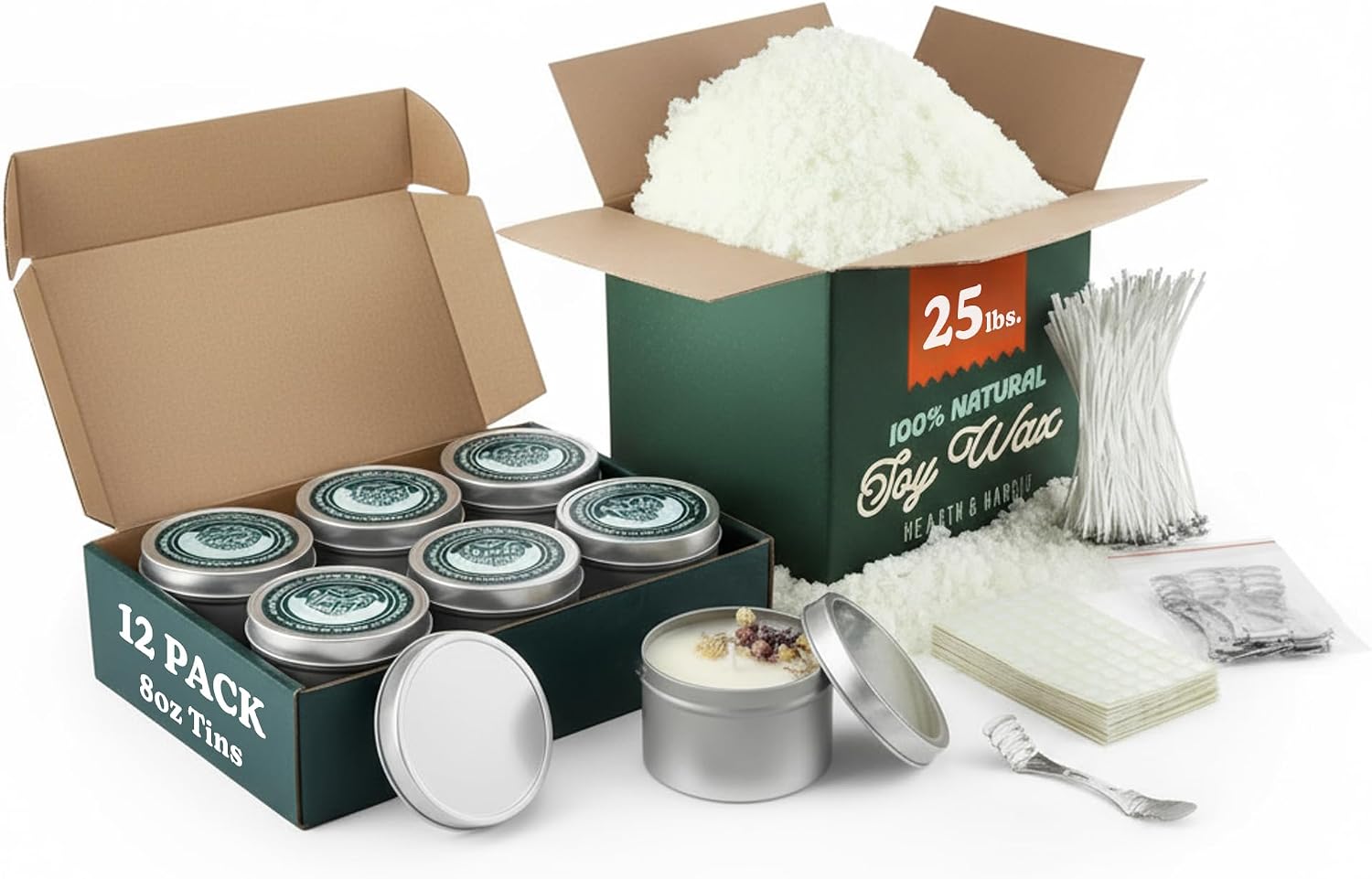 Soy Wax Flake - 25 libras. Cera de soja para