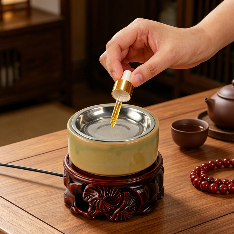 Home Fragrance Oil Burner - Quemador de Incienso Electrónico de Cerámica