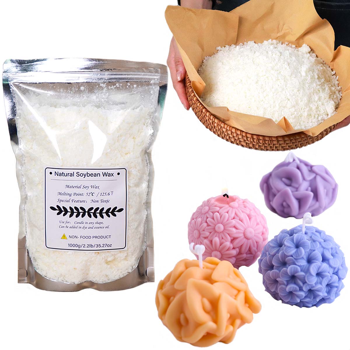 Soy Wax Flake - 100/250/500/1000g escamas de cera de soja